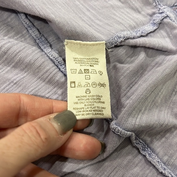 Free People lavender eyelet Henley - Picture 9 of 11